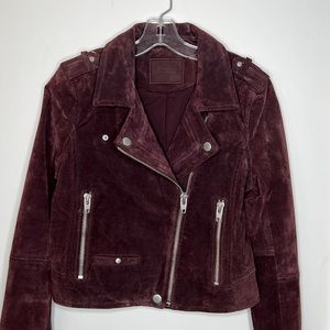 SL8 faux suede moto jacket, sz Small